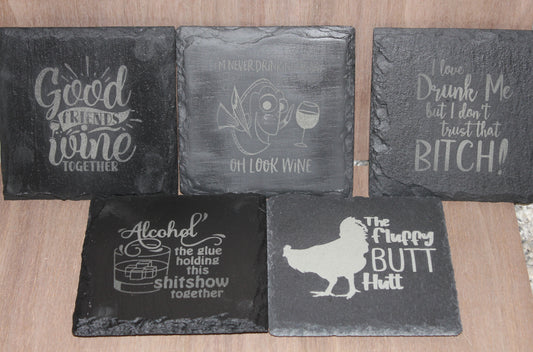 Engraved Slate Coasters